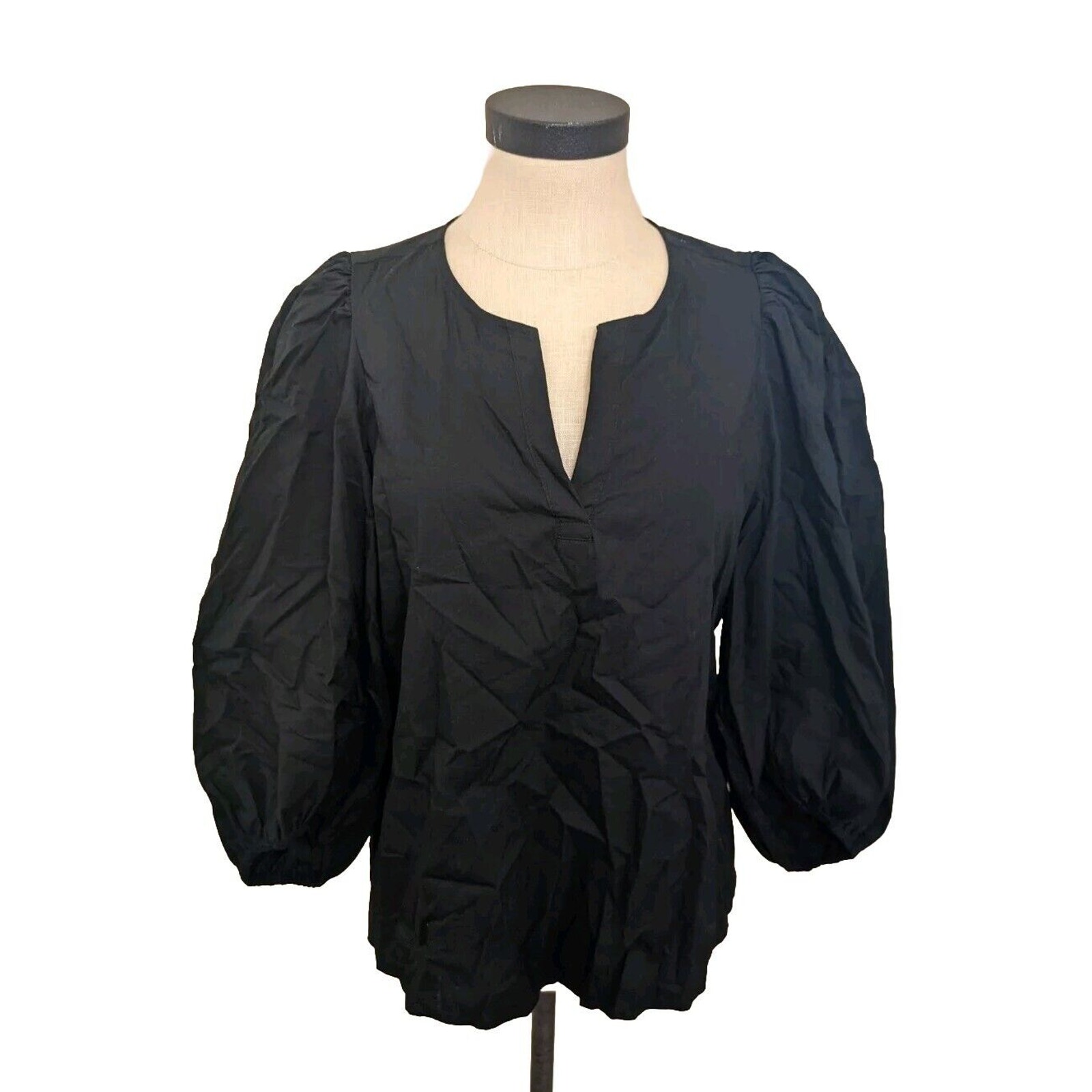 Banana Republic New Women's Blouse Black Size S Balloon Half Sleeve